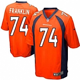 Nike Men & Women & Youth Broncos #74 Franklin Orange Team Color Game Jersey,baseball caps,new era cap wholesale,wholesale hats